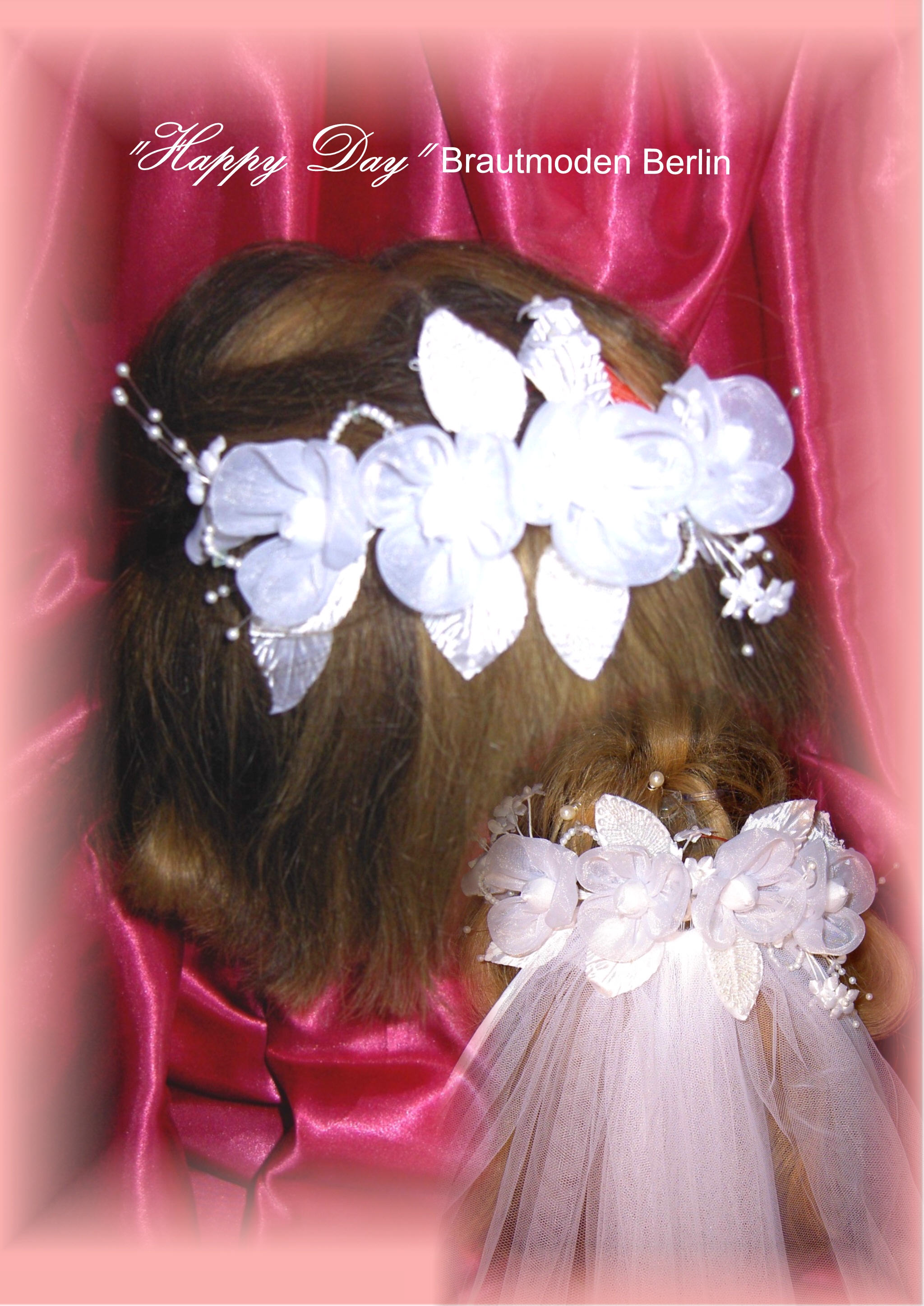 Brautgesteck mit Organzablüten